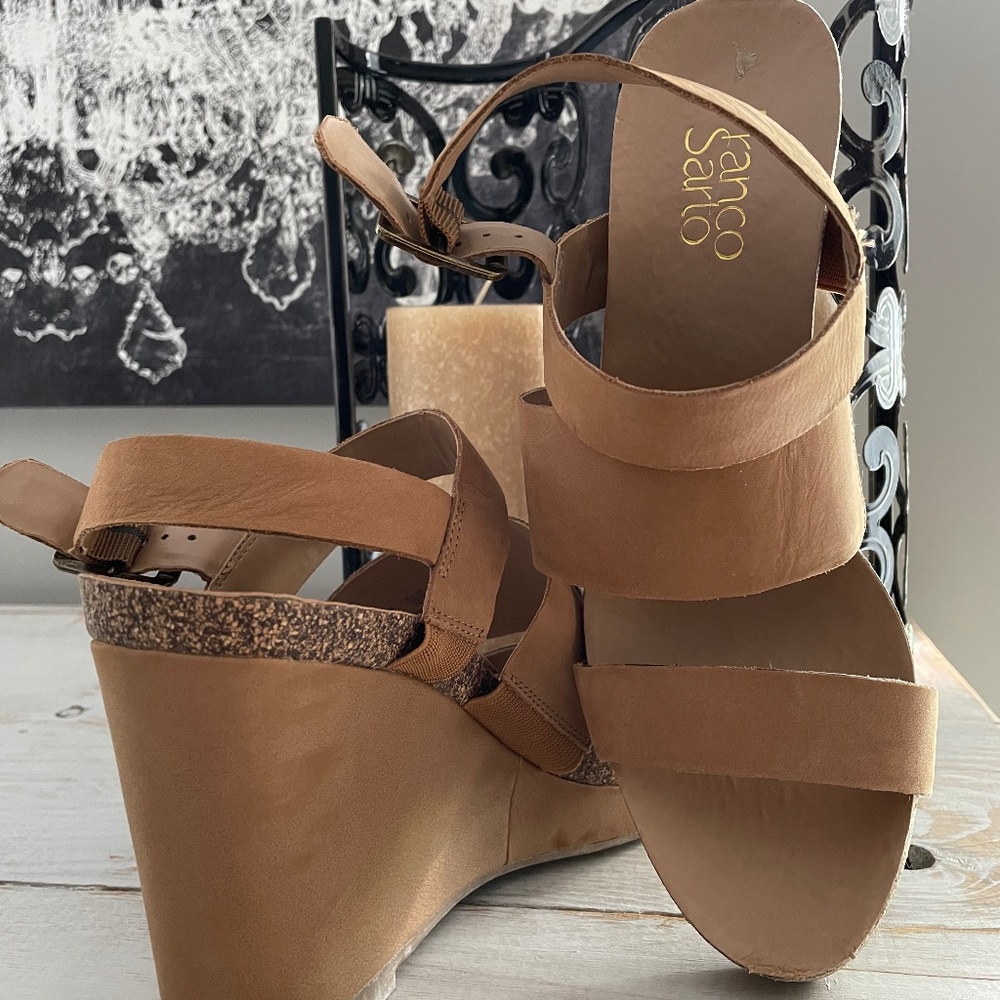 Franco Sarto Wedge platform leather sandal